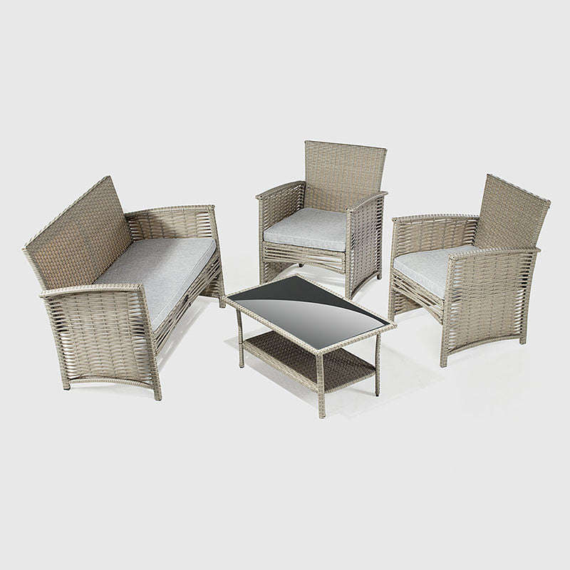 Frederic Patio Lounge Set - Stone
