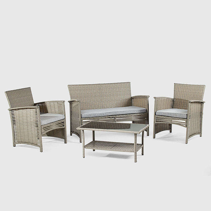 Frederic Patio Lounge Set - Stone