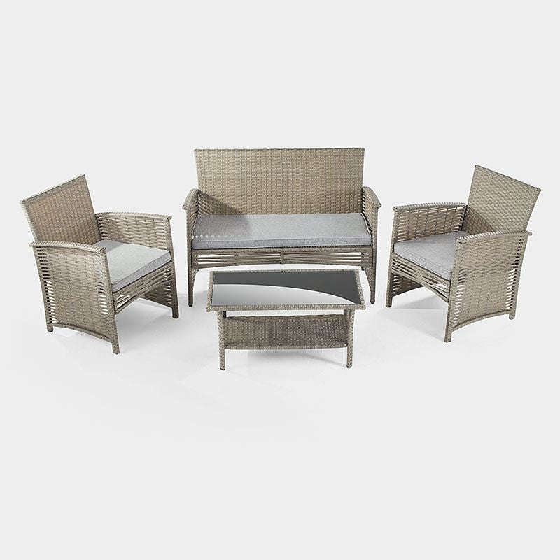Frederic Patio Lounge Set - Stone