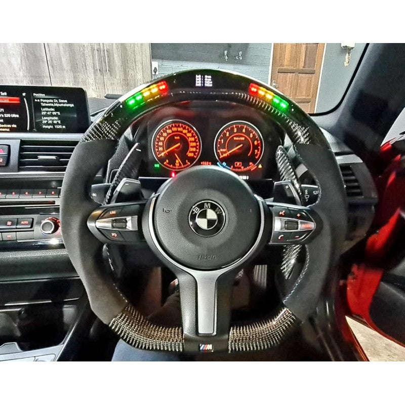 F-Series carbon fiber steering wheel LED display (F20/F22/F30/F32/F87/F80/F82)