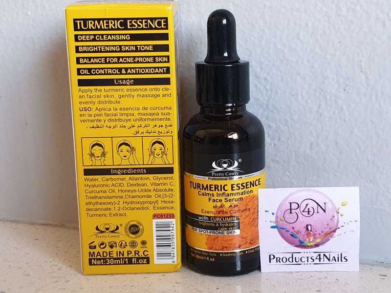 Face Serum Turmeric Essence with CURCUMIN 30ml Brightens & Hydrates and Calms Inflammation - Pret...