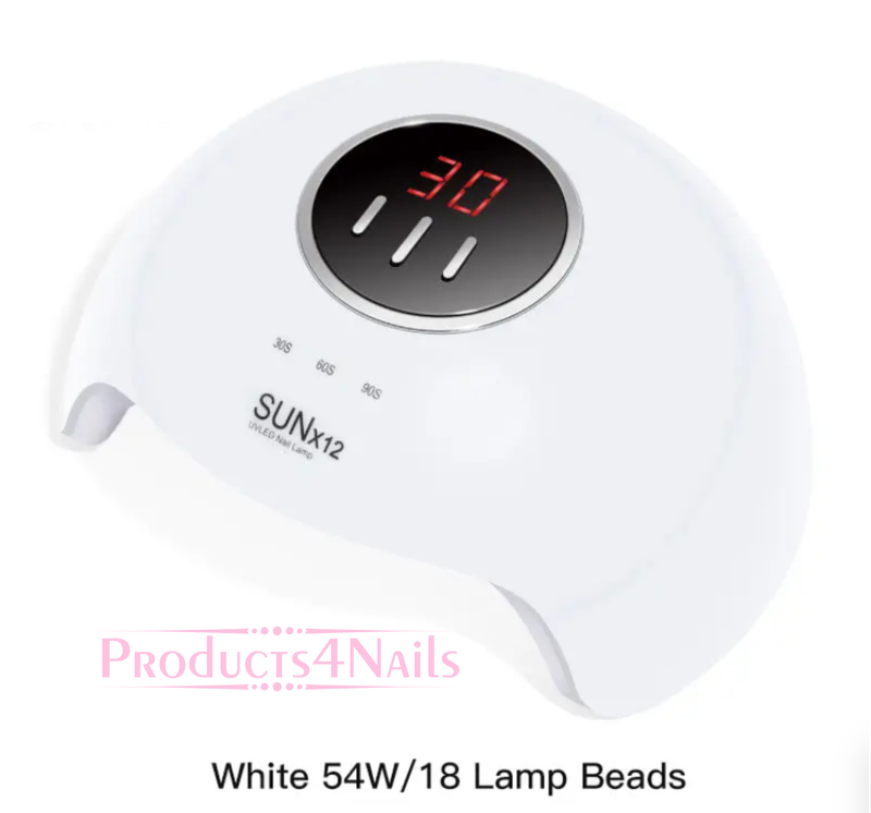 Sun X12 LED/UV 54W LED Nail Lamp with Three Timer Smart Digital Display Intelligent Infrared Sens...