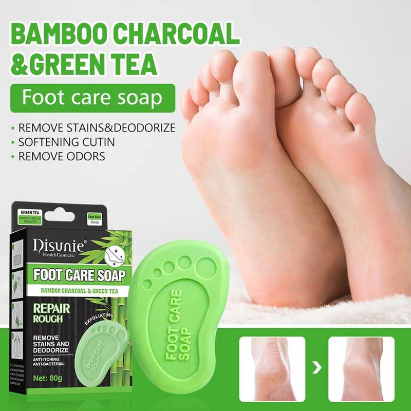 Disunie Bamboo Charcoal and Green Tea Foot Soap-80g