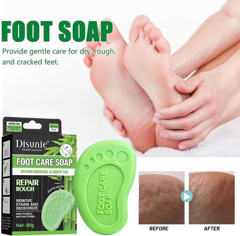 Disunie Bamboo Charcoal and Green Tea Foot Soap-80g