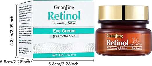 GuanJing Retinol Anti Aging Eye Cream Anti-Wrinkles Bags Dark Circles Removal Retinol Eye Cream F...