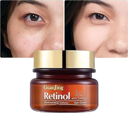 GuanJing Retinol Anti Aging Eye Cream Anti-Wrinkles Bags Dark Circles Removal Retinol Eye Cream F...