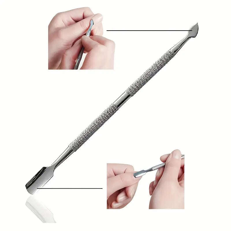 Stainless Steel Cuticle Pusher Double Sided Dead Skin Remover, Polishing And Removing Nail Beauty...