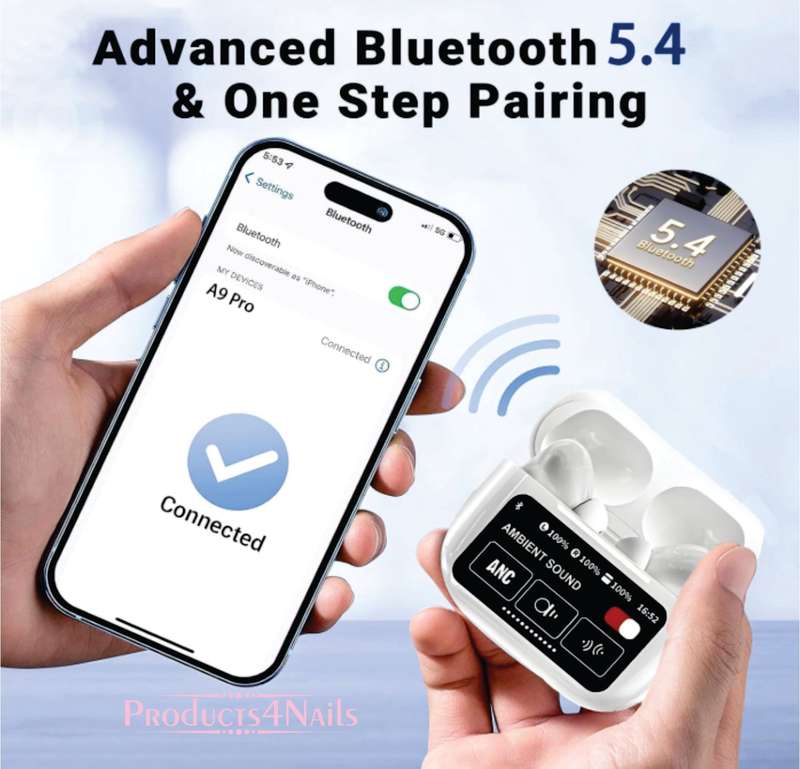 ANC/ENC Double Dark Noise Reduction Touch Control Earbuds - WIRELESS EARPHONES