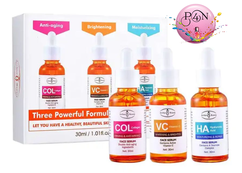 Aichun Beauty Collagen Vitamin C Hyaluronic Acid Face Serum Set