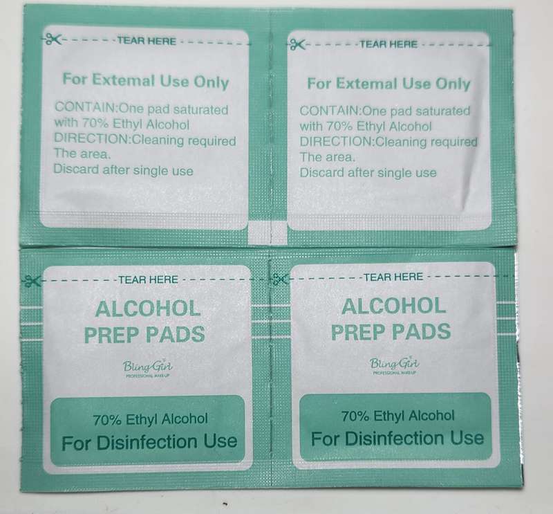 Bling Girl Wipe Alcohol Prep Pads 100 pads