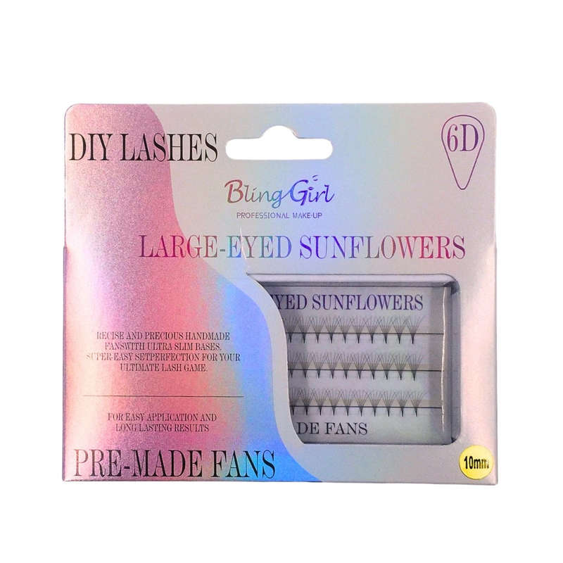 Bling Girl Pre-Made Fan Eyelashes 10mm, 12mm, 14mm - 6D