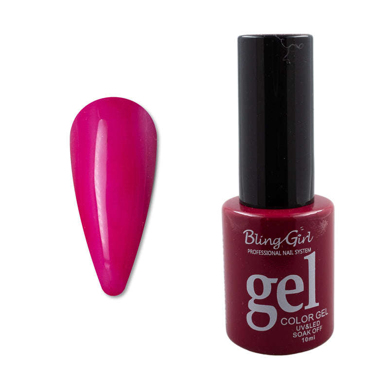 Bling Girl Gel Smalto Soak Off UV/LED 10ml (ROUND BOTTLE) Full Colour Chart