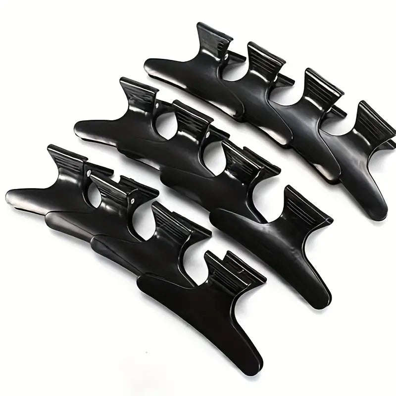 Butterfly Hair Clips 12pcs Elegant Black