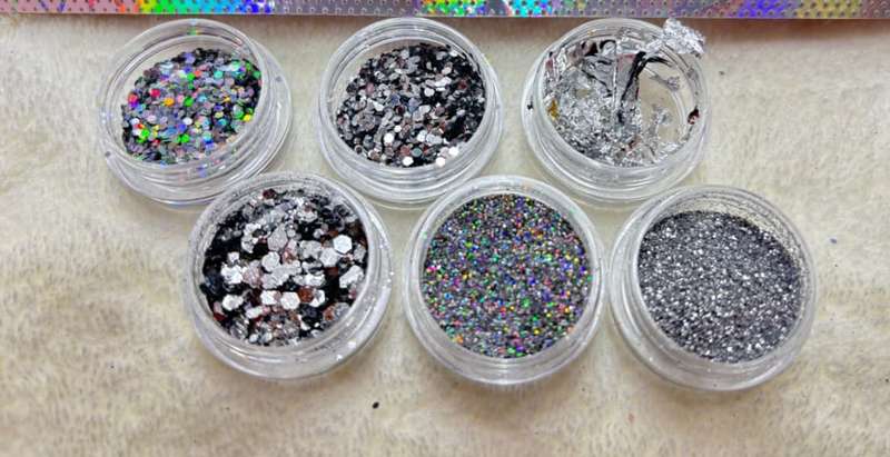 Nail Decoration CHROME Powder 6pcs