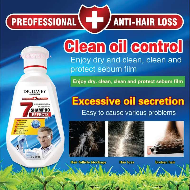 DR.DAVEY Anti-Hair Loss and Moistening Shampoo Anti-dandruff Oil Control Hair Shampoo - DV6035