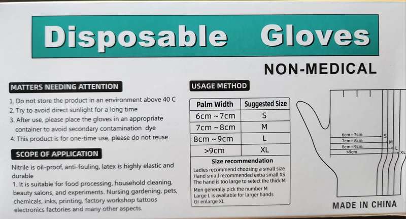 Disposable Gloves None-Medical 100 Pieces VERY HIGH QUALITY PRODUCT