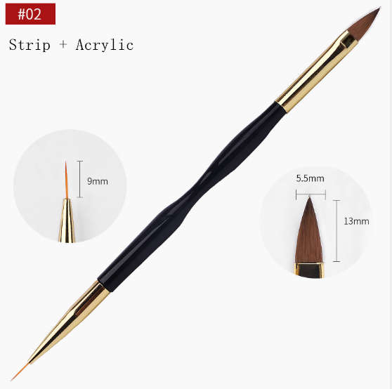 Double Side Strip Brush for Acrylic or Poly Gel