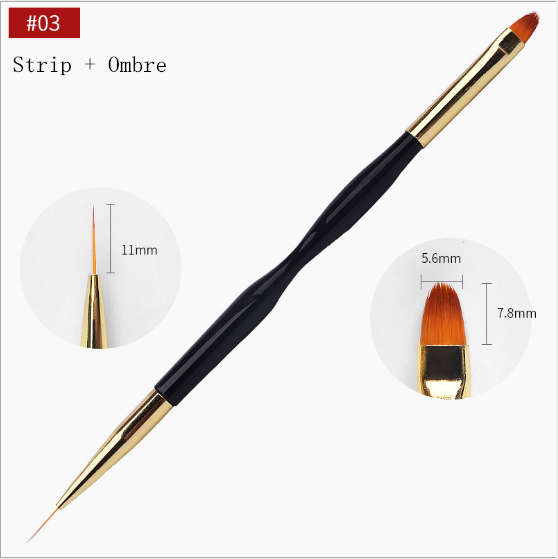 Double Side Strip Brush for Acrylic or Poly Gel