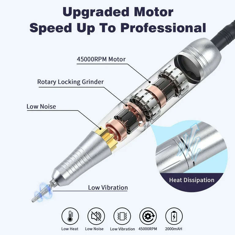 Nail Drill Machine Professional Edition 45000RPM - TOT-V6