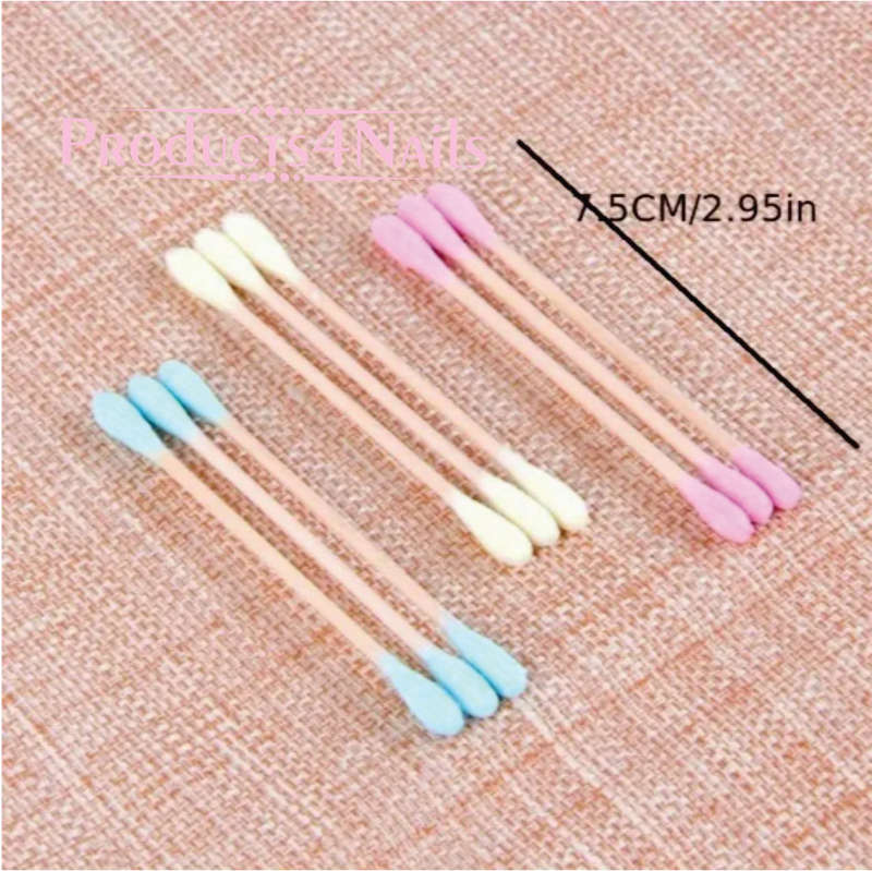Ear Buds 300Pc In Tub Bamboo Assorted Colours