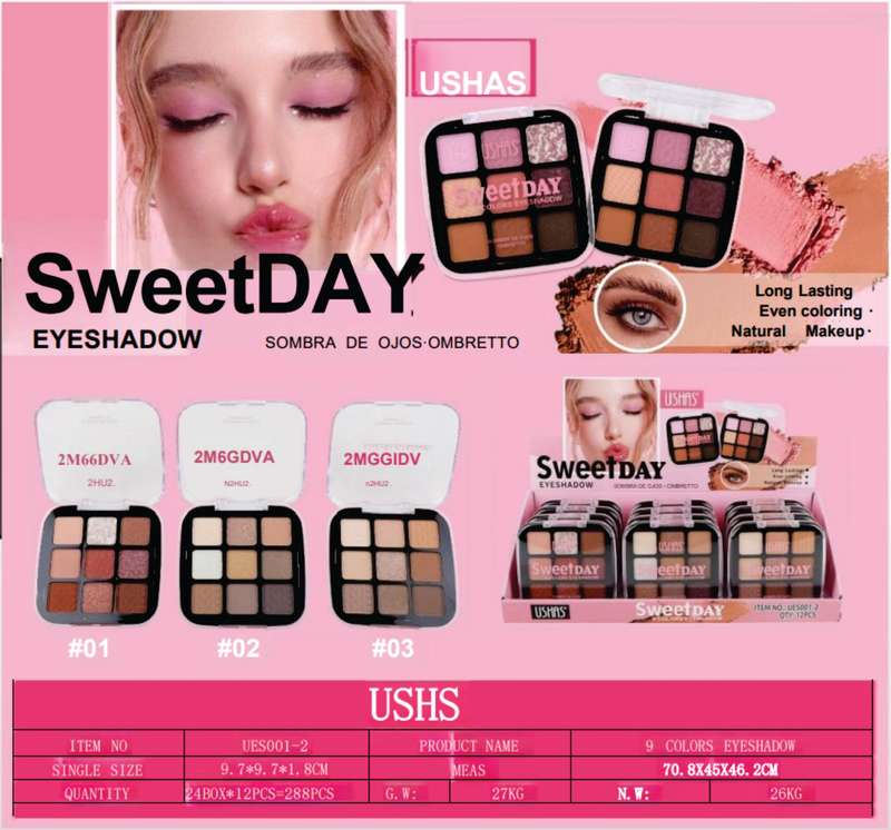 EYESHADOW SWEETDAY 9 Colours - UES001-2