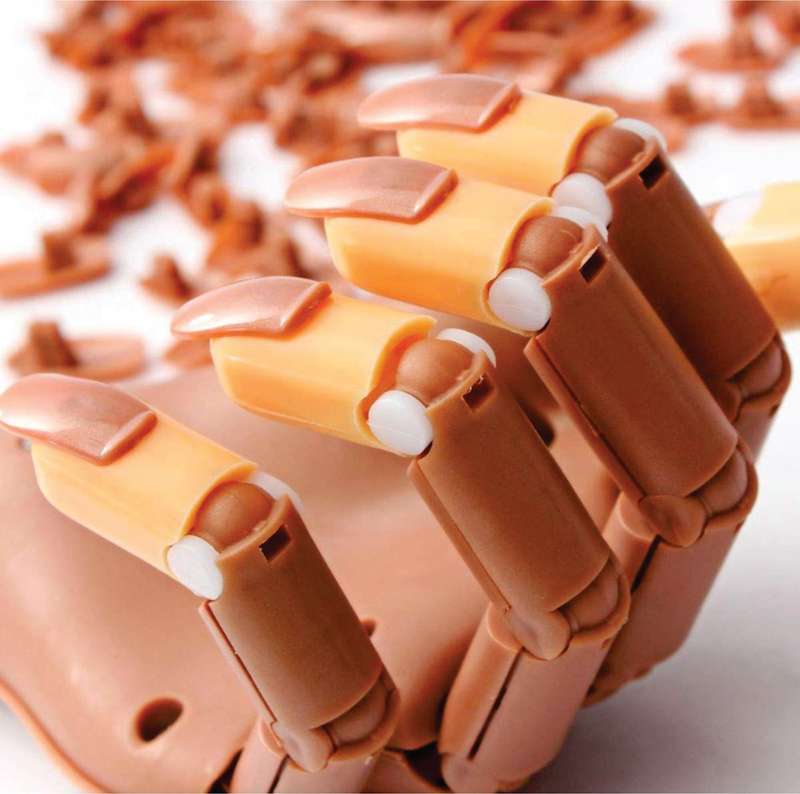 Flexible Movable Nail Training Practice Hand & 100 Nail Practice Tips