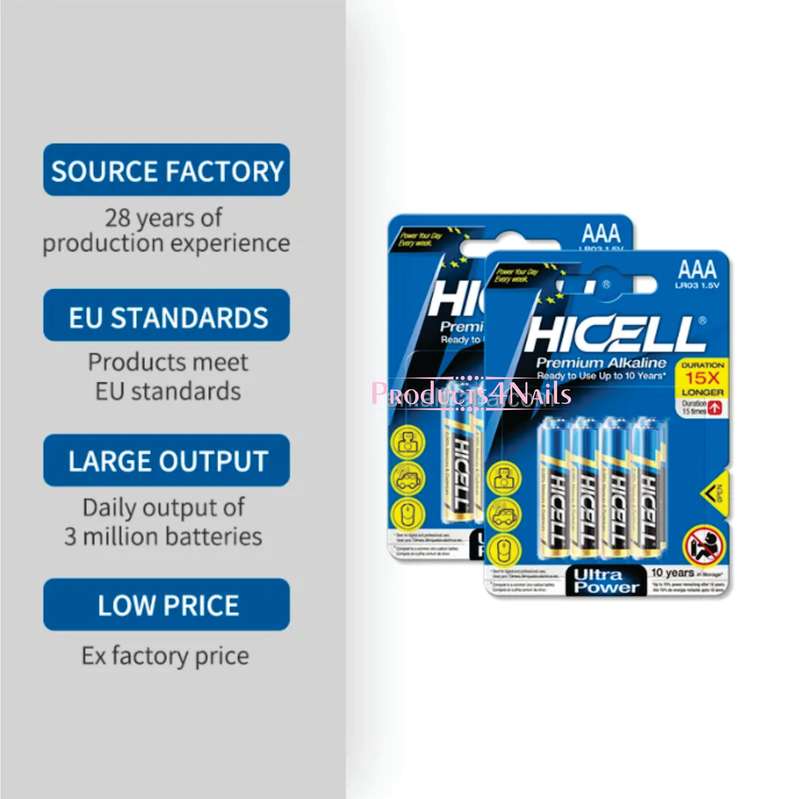 HICELL 1.5vaa Alkaline Battery AA & AAA - 4 PACK