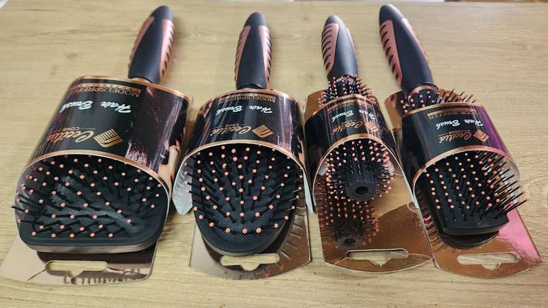 Hair Brush square 24.5cm Burgundy Colour - Cecilia Professional For All Type Of Hair