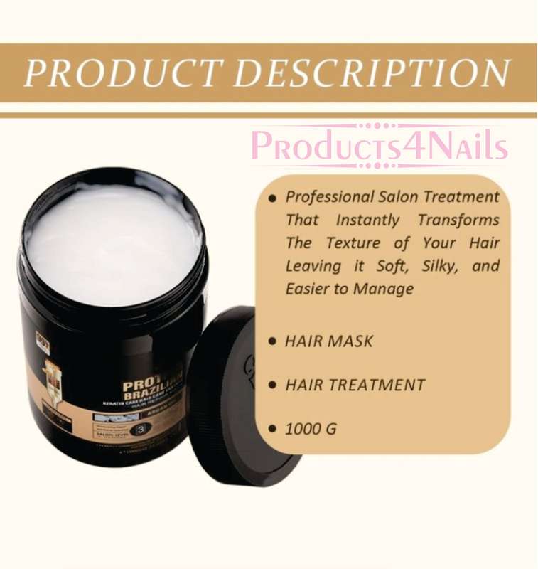 Keratin Brazilian Protein Creamy Hair Mask 1000ml - HS030-16