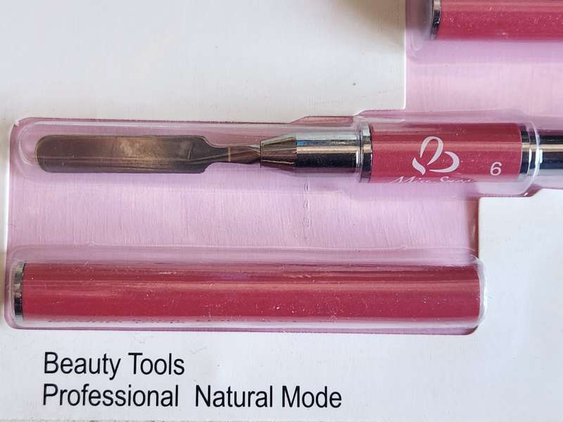 Gel Nail Brush with spatula, Dual-Ended Nail Art Brush, 2 IN 1 design Gel Brushes for Nails and S...