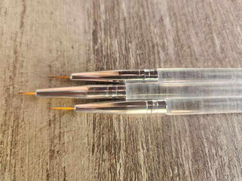 Nail Art Striping Brushes - 3pcs Clear Drawing Brush