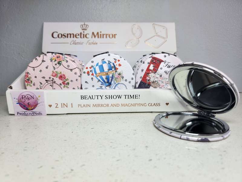 Cosmetic Mirror Classics Fashion 2 in 1 (Plain Mirror and Magnifying Glass)
