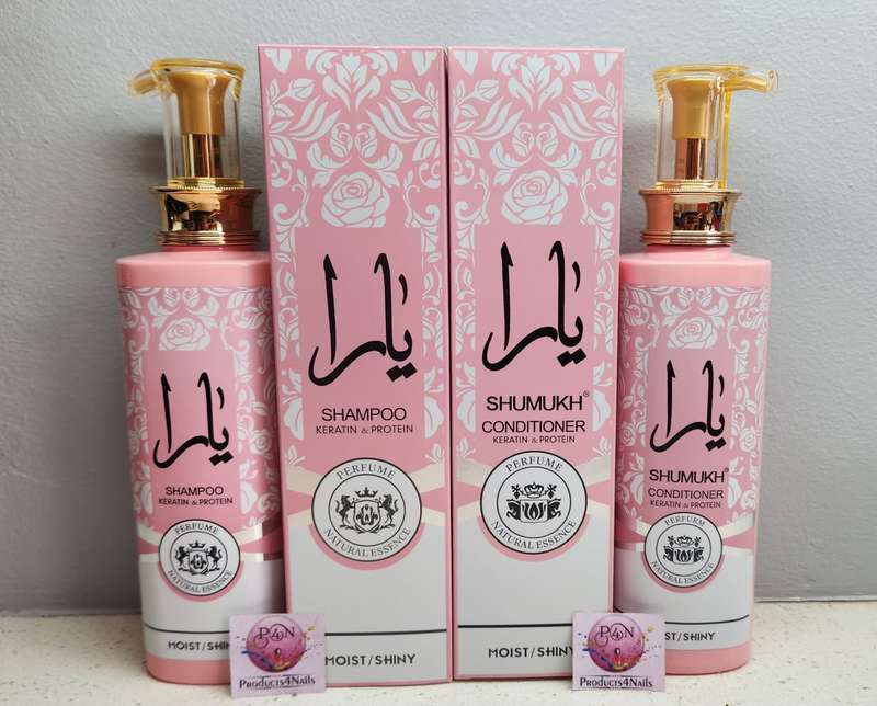 SHUMUKH - KERATIN Hair Shampoo and Conditioner YARA, 600ml - Moist / Shiny