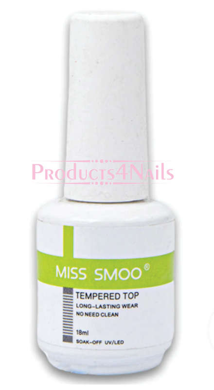Miss Smoo Tempered Glass Top Coat NON Wipe 18ml TOT-0517-7