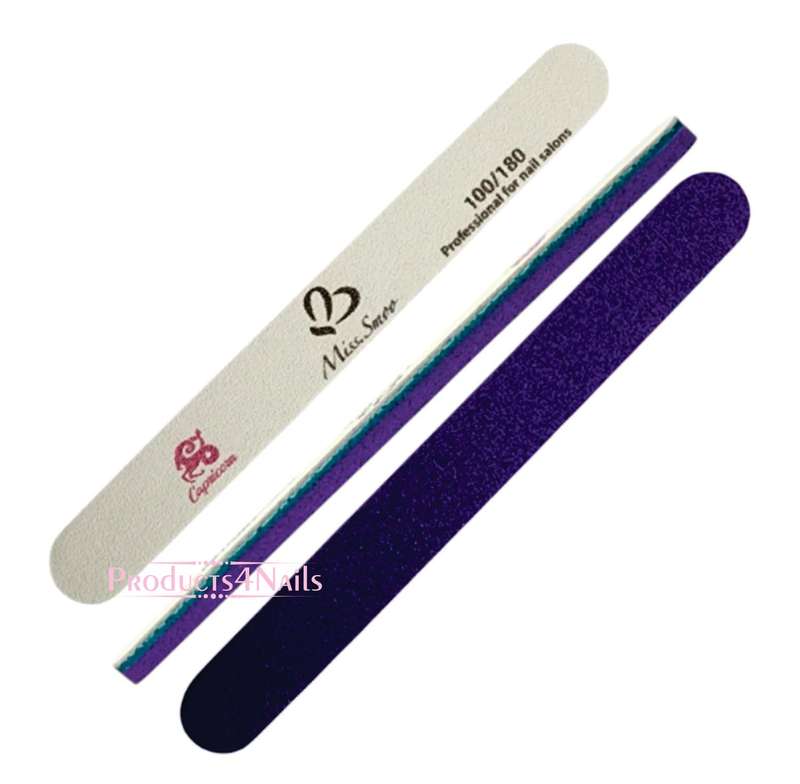 Miss Smoo Nail File 100/180 - Thick Sponge File Straight