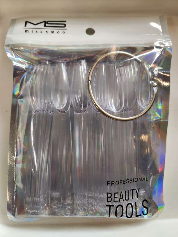 Nail Colour Display Tips Clear Ring 50Pcs - Tips For Display Nail Samples Gel Polish Palette Colo...