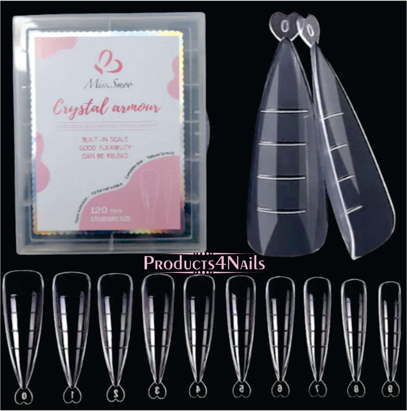 Poly Gel False Nail TEARDROP Shape Tips 120Pcs REUSABLE - Miss Smoo