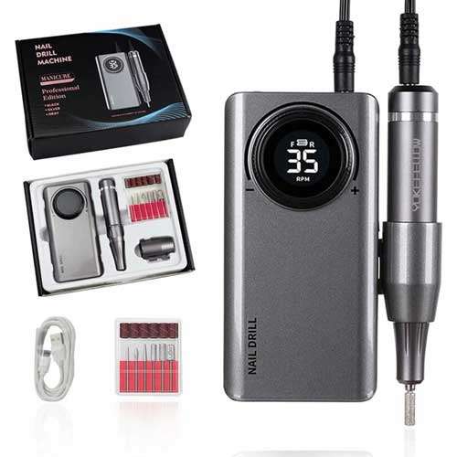 Rechargeable Nail Drill E-File Machine 35000RPM Professional Edition