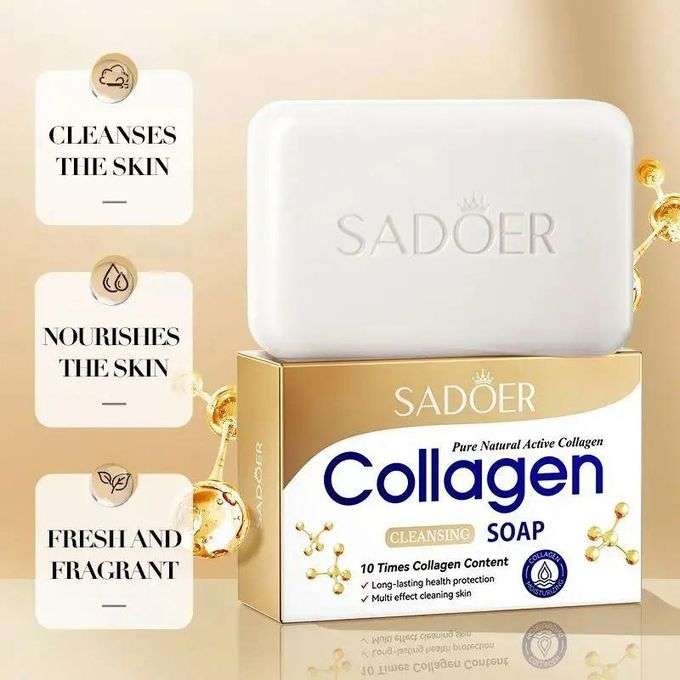 Sadoer Collagen Soap 10 Times Collagen Content 100g