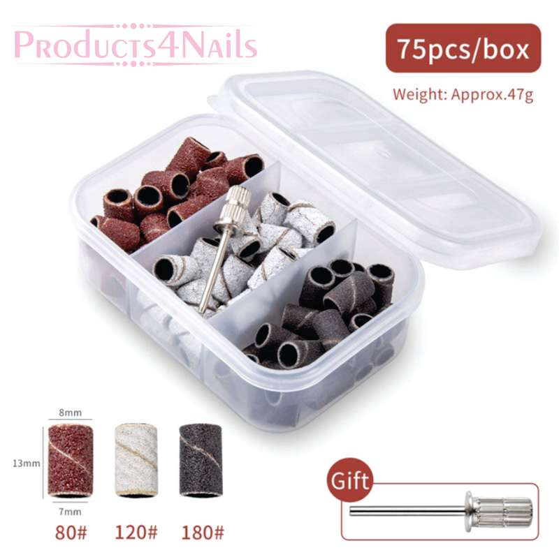 Sanding Caps 75 Pieces Small in #80 / #120 / #180 Professional