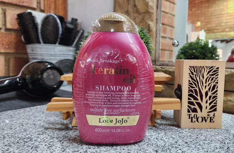Shampoo Keratin Oil + ANTI-BREAKAGE 400ml (SULFATE FREE SURFACTANTS) - Love JoJo L20017-6