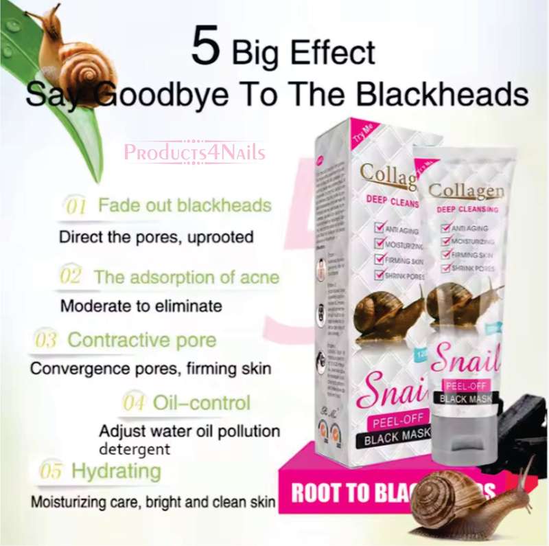 Collagen Snail Deep Cleansing Peel Off Black Mask Anti Aging 120ml