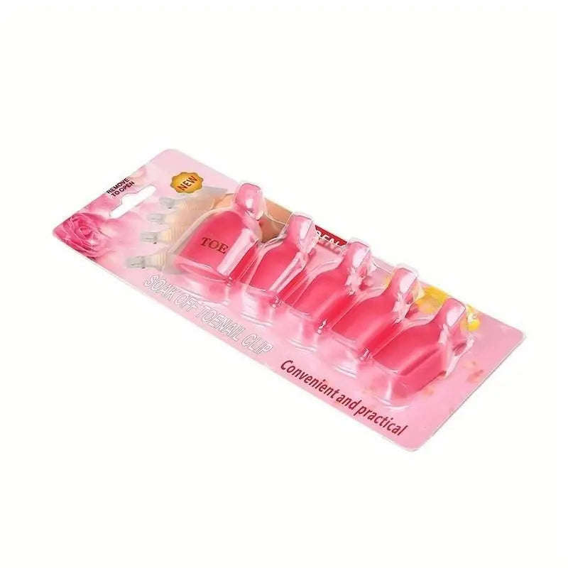 Soak Off TOE - Reusable Keeper for remover tips 5pcs Toenail Reusable Uv Gel Soak Off Cap Wrap Na...