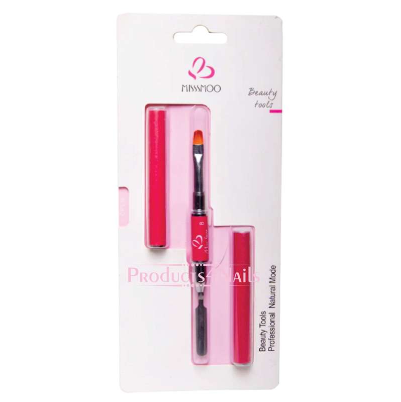Gel Nail Brush with spatula, Dual-Ended Nail Art Brush, 2 IN 1 design Gel Brushes for Nails and S...