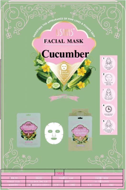 USHAS MASCARILLA FACIAL PEPINO X1 HA453