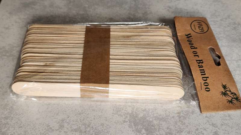 Disposable Wooden or Bamboo Tongue Spatula - 50Pcs