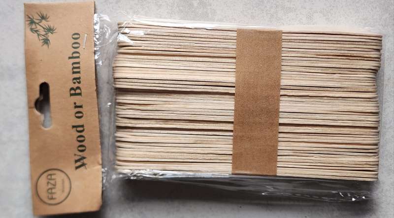 Disposable Wooden or Bamboo Tongue Spatula - 50Pcs