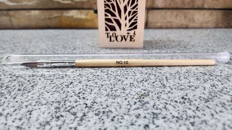 Wooden Acrylic Nail Brush NO.10 (HIGH QUALITY)- ITEM NO:26544