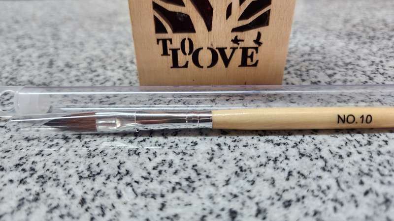 Wooden Acrylic Nail Brush NO.10 (HIGH QUALITY)- ITEM NO:26544