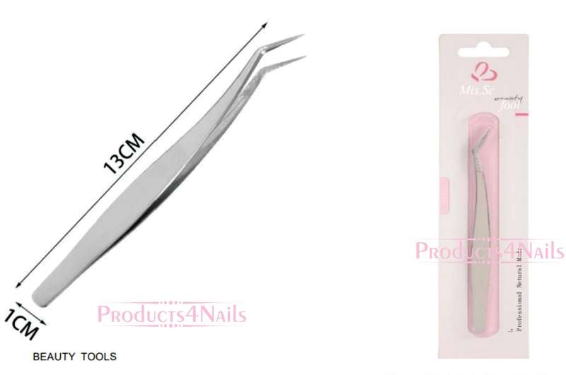 Tweezer Angled - Miss Smoo (SILVER)